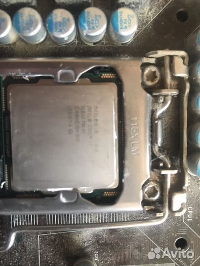 Комплект материнка, проц, оператива, блок питания