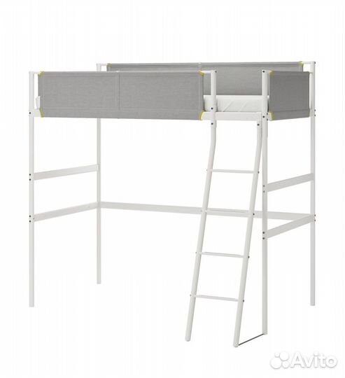 Кровать чердак IKEA со столом витвал