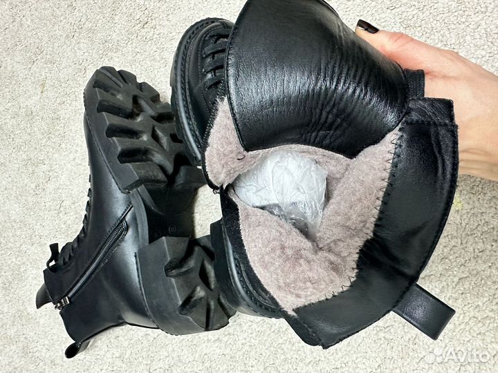 Берцы на платформе зимние