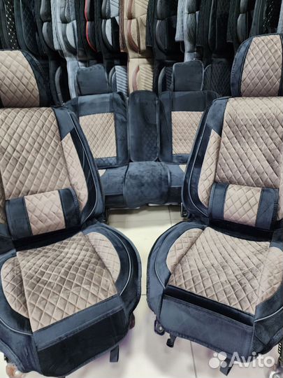 Чехлы на сиденья из Алькантары на весь салон