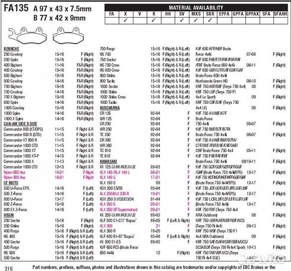 Колодки Ferodo FDB497 FA135 FA228 MCB582 2P-211