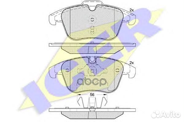 Колодки тормозные дисковые перед Icer 181886