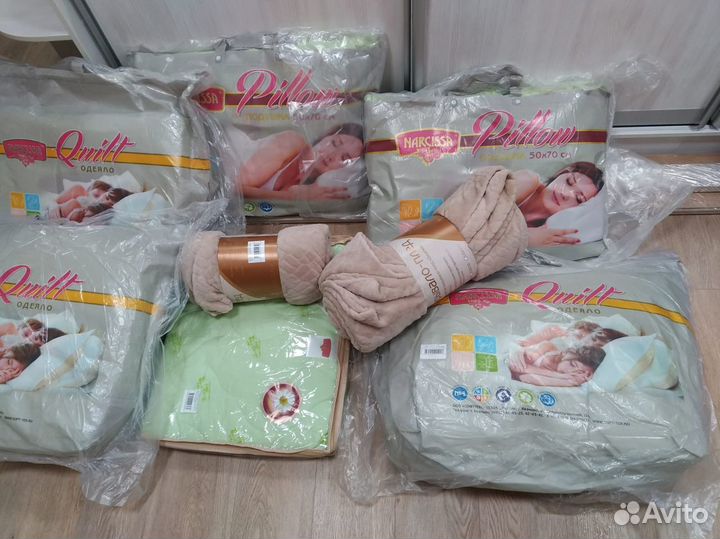 Одеяло лето, одеяло зима, подушка бамбук