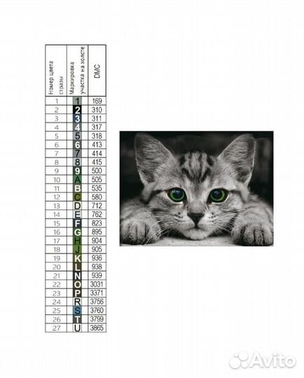 Алмазная мозаика на подрамнике 30*40 Кот Котик