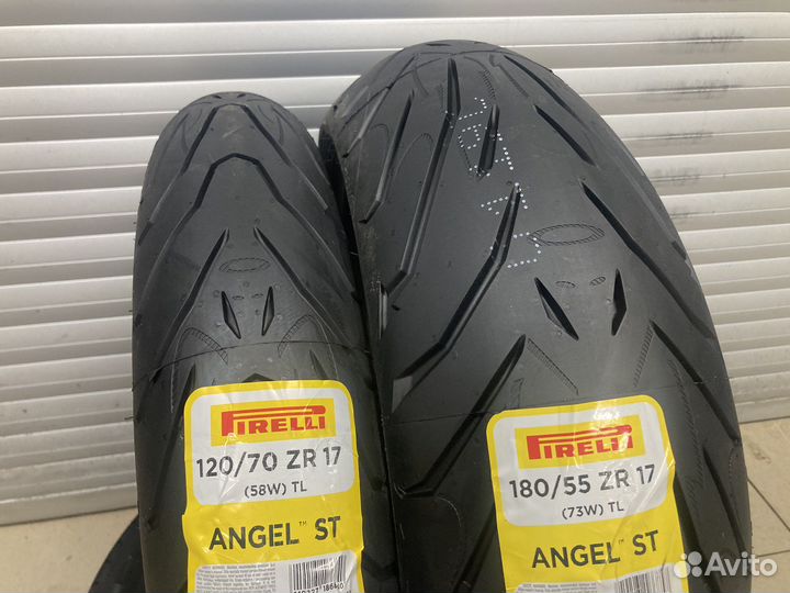 Мотошины 23 год Pirelli Angel ST 120 и 180 55 17