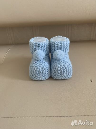Пинетки для новорожденных вязаные