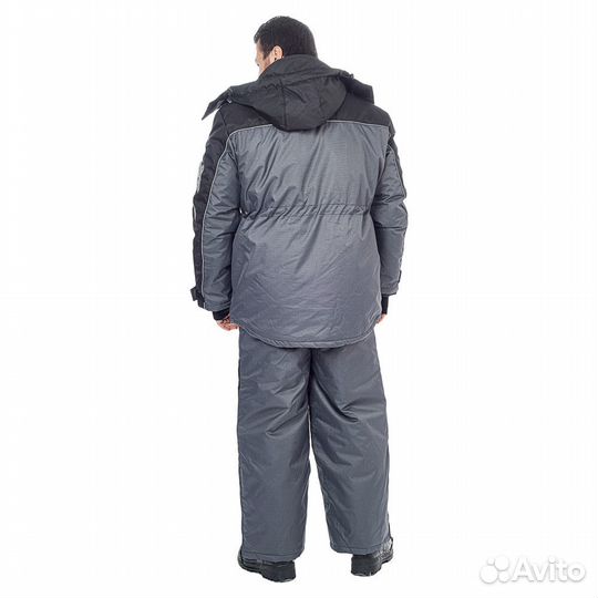 Костюм зимний Полюс LUX цвет Серый/Черный р.64-66