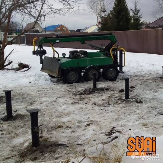 Монтаж винтовых свай