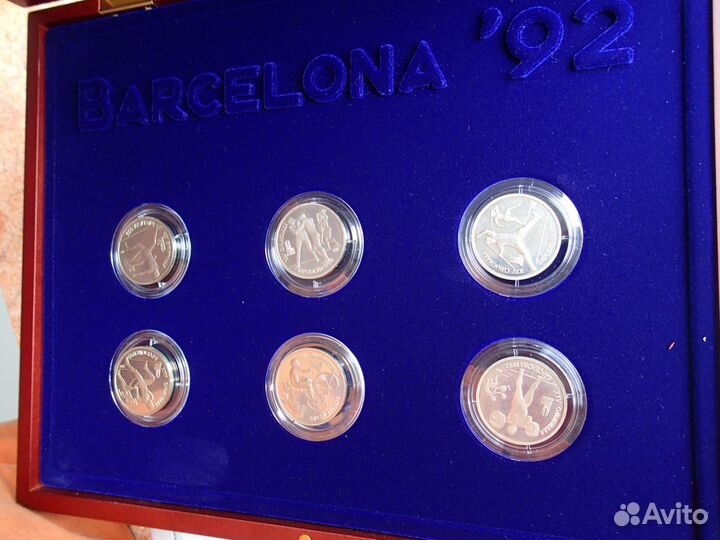 Футляр для монет 1991 барселона 6шт