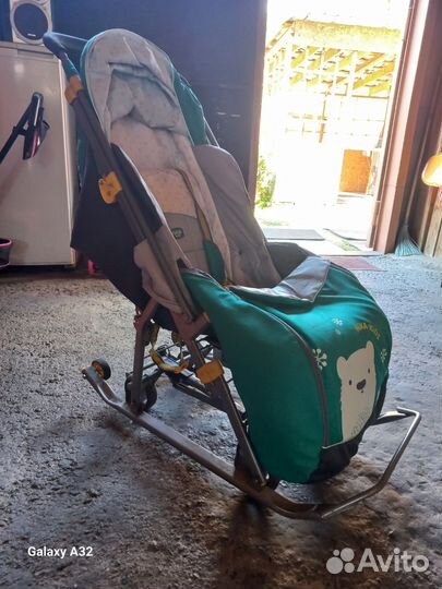 Детские санки коляска ника