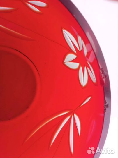 Салатники (конфетницы) красное стекло СССР