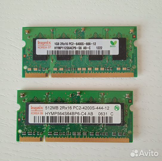 DDR2 1Gb + 512Mb