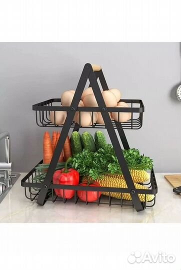 Корзинка металлическая для хранения - фруктовница