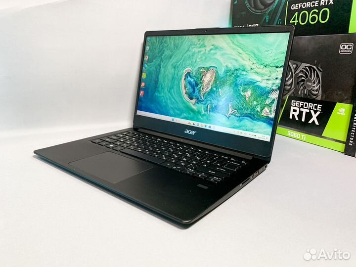 Ноутбук Acer Swift 14 Inte Silver 4 ядра/SSD