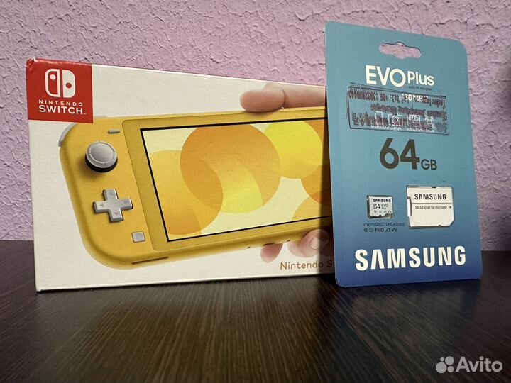 Nintendo switch lite новая + 64Гб + чехол
