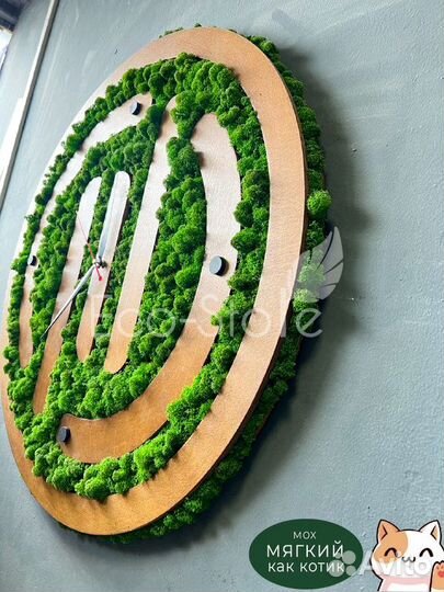 Часы со мхом под заказ