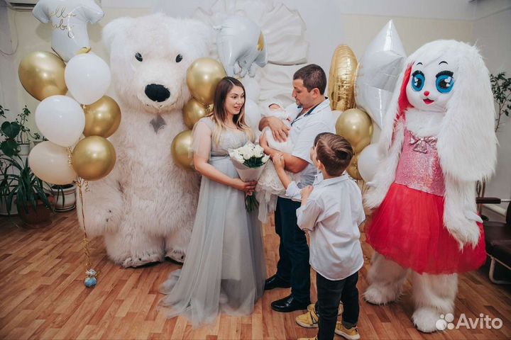 Большой белый Медведь, Зайка, Панда