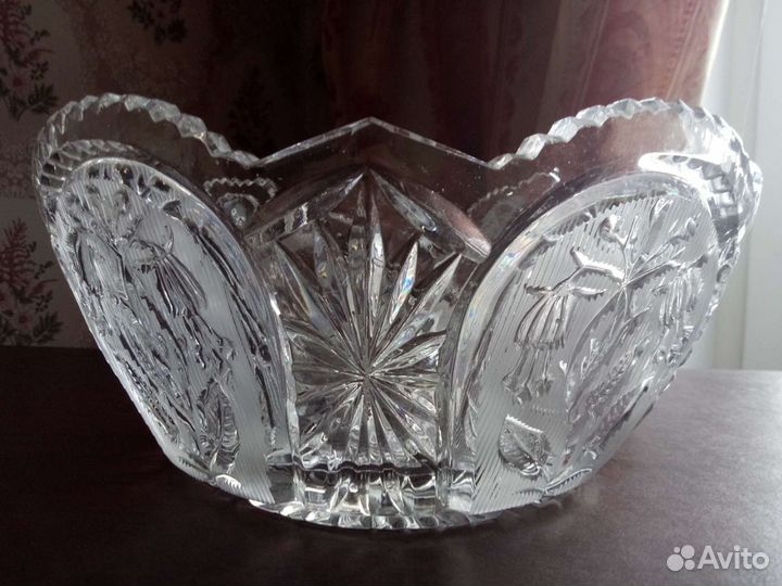 Хрустальная ваза/ладья/конфетница/салатник