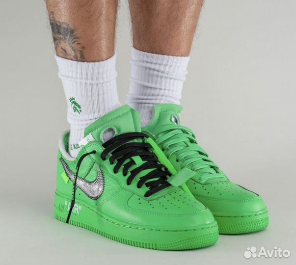 Off-White x Nike Air Force 1 Low Light Green Spark