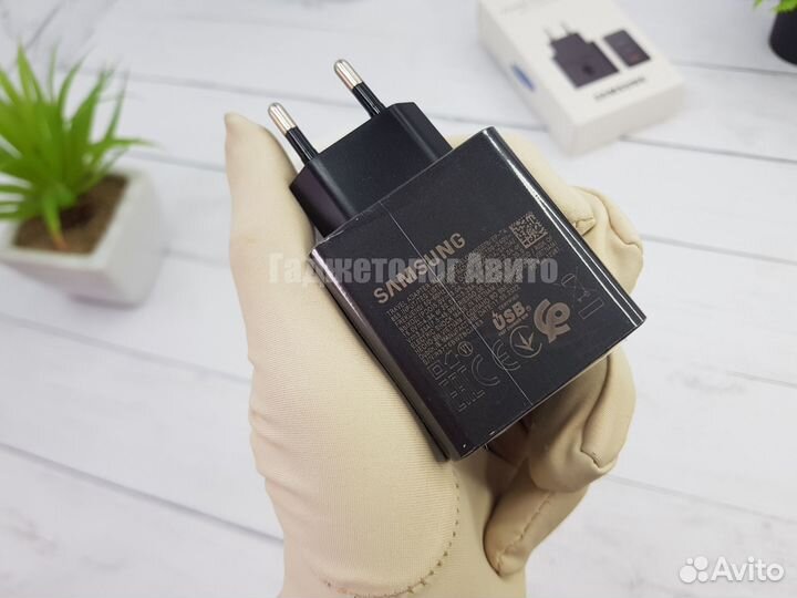 Быстрая зарядка Samsung 65W PD 3 разъема