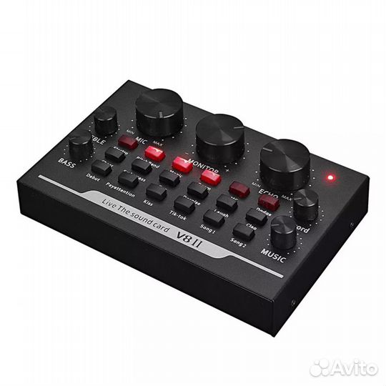 Внешняя звуковая карта V8 II (V82) микшер блютуз