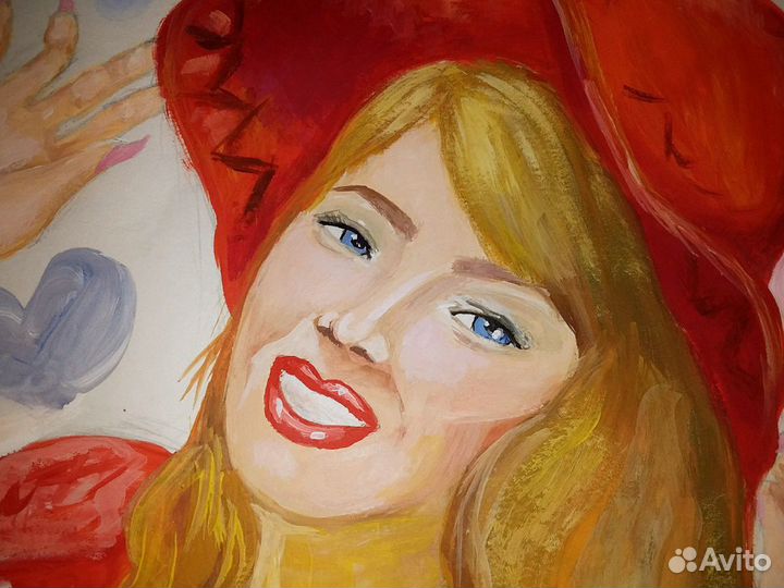 Портрет Женщины в Красном