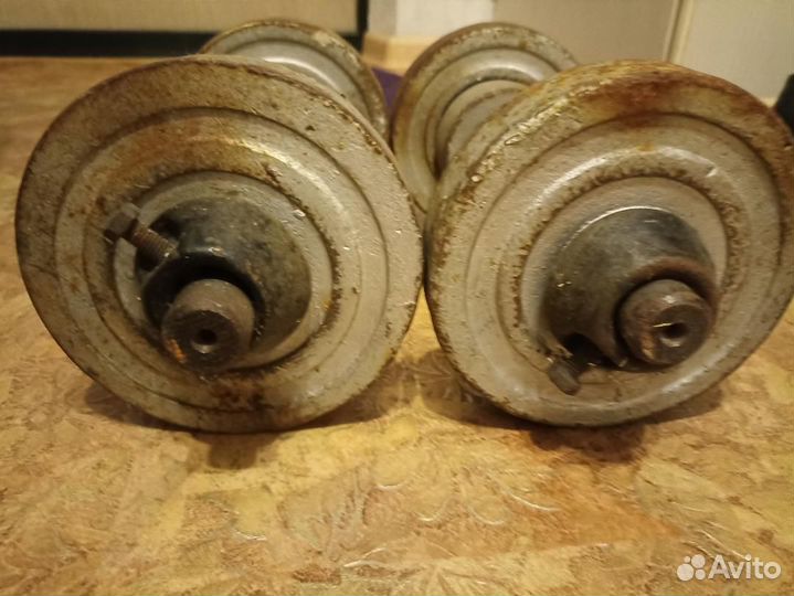 Советские гантели. Каждая по 10 кг. 3000 за обе