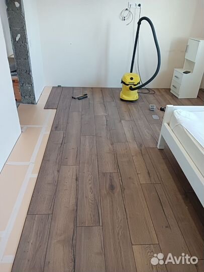 Укладка ламината, линолеум,кварц винил, ковролин п