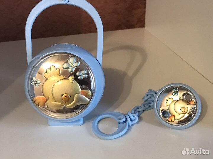 Держатель для соски серебро Италия