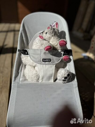 Шезлонг babybjorn bliss mesh, сетка серый