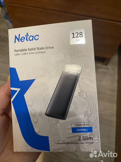 Внешний SSD диск Netac Z slim 128гб