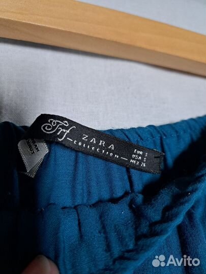 Юбка zara в пол бирюзовая S