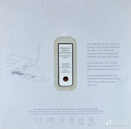 MacBook Air Software Reinstall Drive A1384 MacOsX