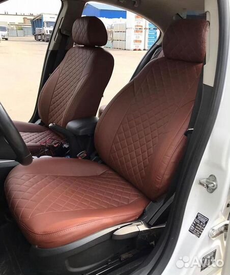 Чехлы экокожа в Ромб Chevrolet Cruze от Автопилот