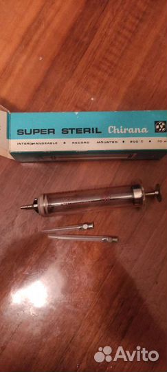 Шприц стеклянный Chirana 10 ml Чехословакия