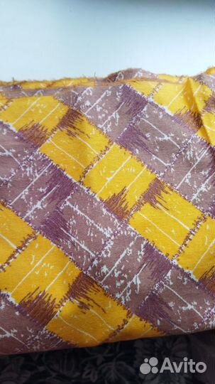 Отрез ткани фланель ромбики