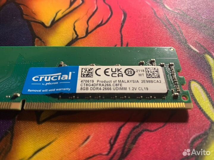 Оперативная память ddr4 8gb crucial 2666