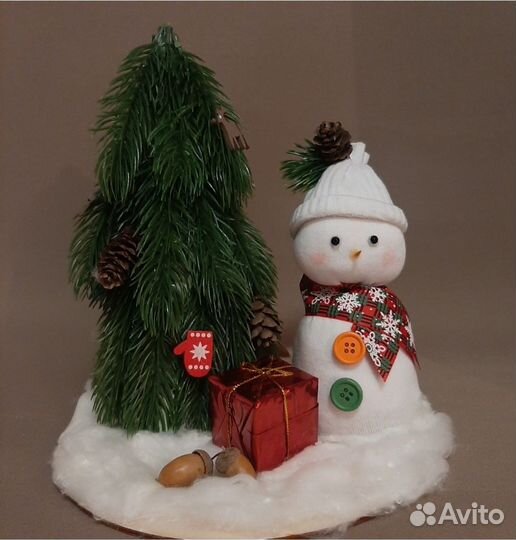 Поделки новогодние, снеговик, елка