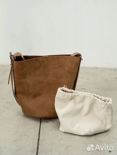 Сумка шоппер замшевая