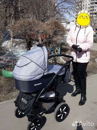 Коляска 3 в 1 зима-лето sonic verdi универсальная