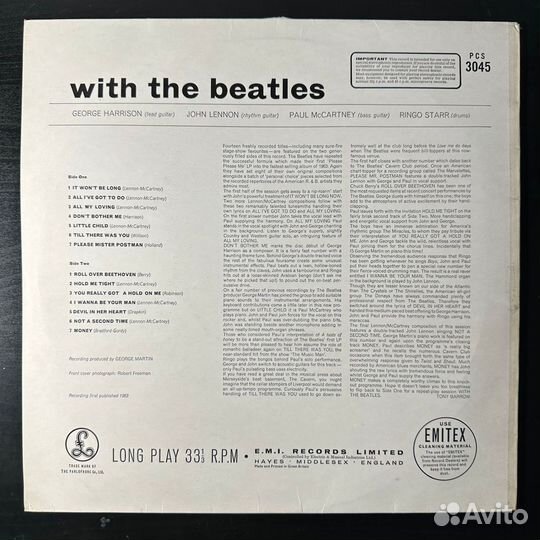 The Beatles – With The Beatles (Англия 1972г.)