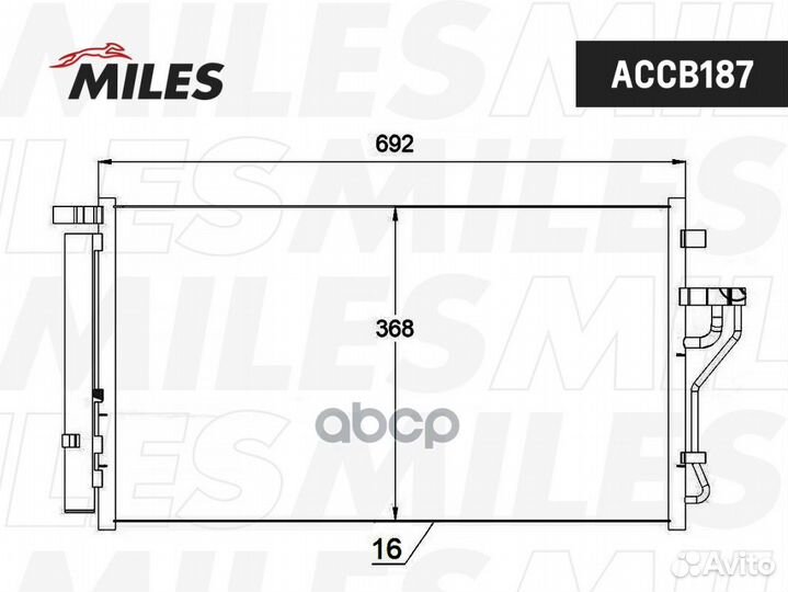 Конденсер KIA sportage / hyundai ix35 2.0 10- K