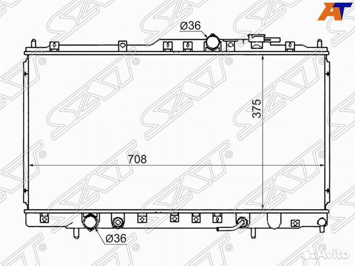 Радиатор mitsubishi galant/legnum/galant USA 96-03