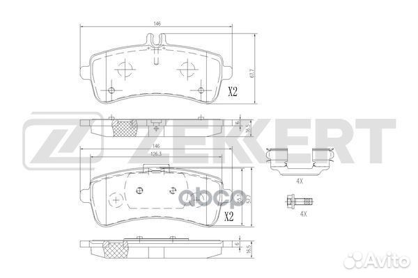 Колодки торм. диск. задн. MB SL (R231) 12- AMG