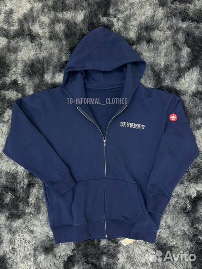 Зип худи Cav Empt синяя оверсайз