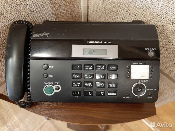 Телефон факс panasonic KX-FT982