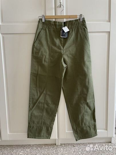 Широкие Брюки хаки. Massimo dutti брюки