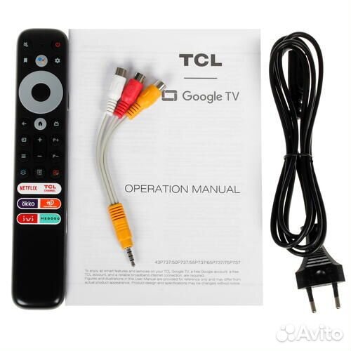 Телевизор TCL 50P637, 4K Ultra HD, черный, SMART T