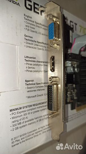 Видеокарта Palit GeForce GT 710