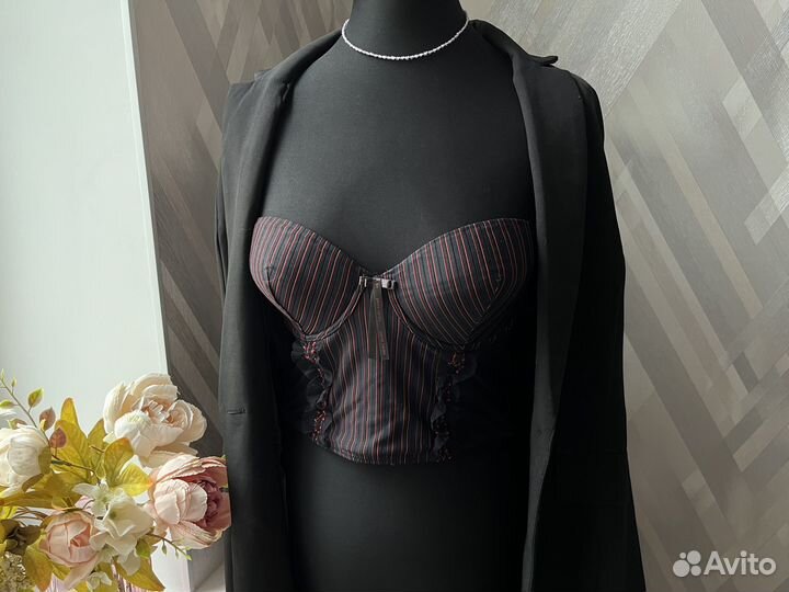 Топ корсет женский черный 46р pierre cardin